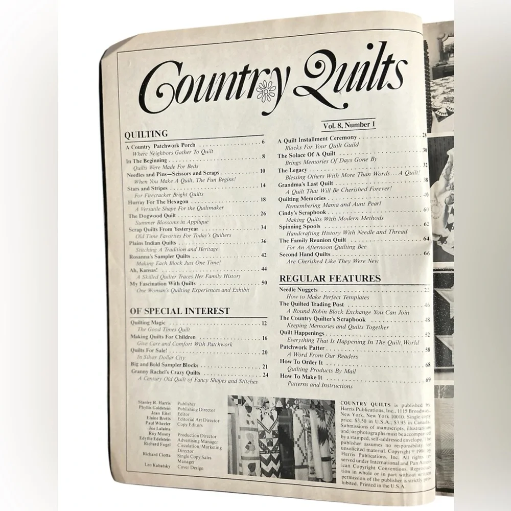 Vintage Quilting Magazine Collection Lot of Three 1990s Patterns